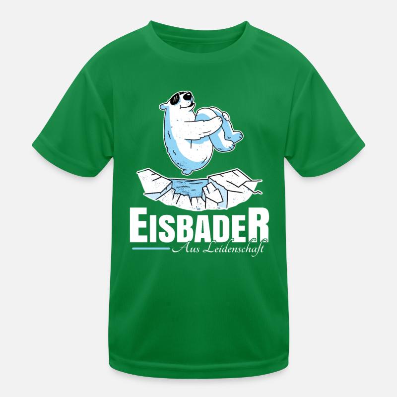 Eisbader aus Leidenschaft Kinder Funktions-T-Shirt