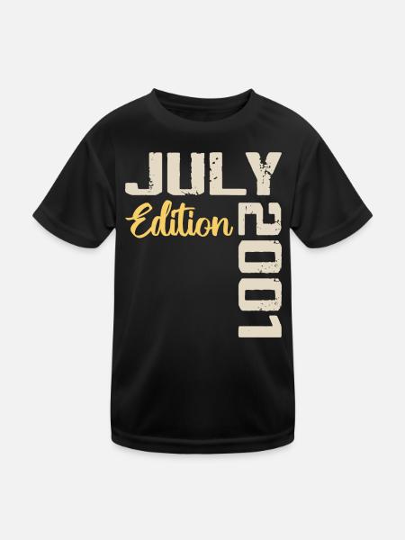 Juillet 2001 Chemise D’anniversaire Juillet 2001 - T-shirt sport Enfant - noir - Devant