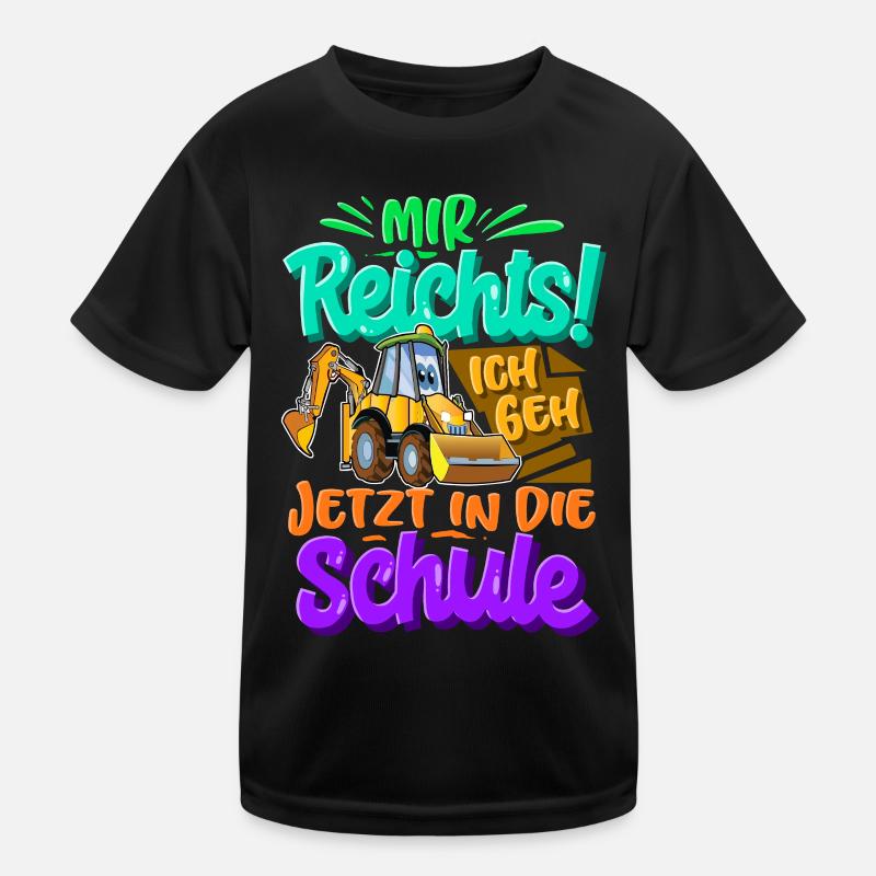 Einschulung Bagger Schulkind Kinder Funktions-T-Shirt