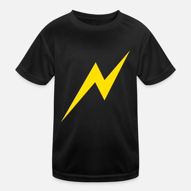 blitz gewitter himmel strom geschenkidee Kinder Funktions-T-Shirt