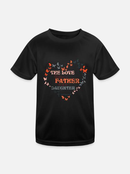 father and daughter / father / daughter / gift - Kids Functional T-Shirt - black - Front