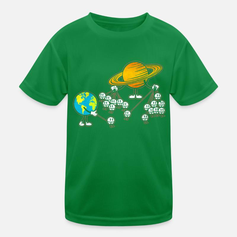 Saturne et la Terre avec leurs lunes T-shirt sport Enfant