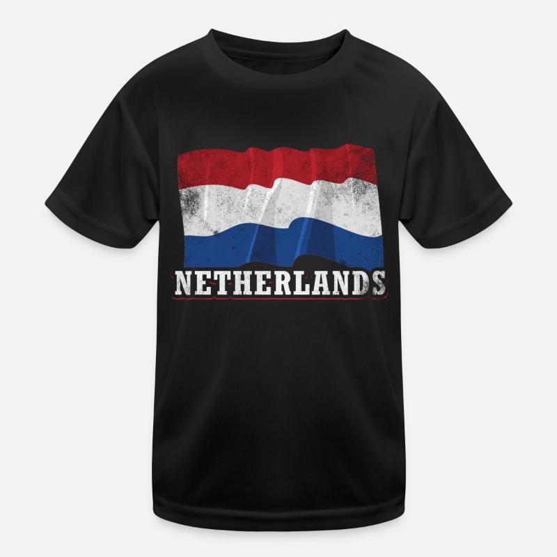 Pays-Bas Pavillon T-shirt sport Enfant