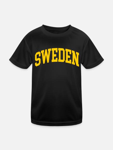 Sweden - Kids Functional T-Shirt - black - Front