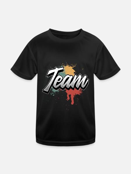 Équipe - T-shirt sport Enfant - noir - Devant