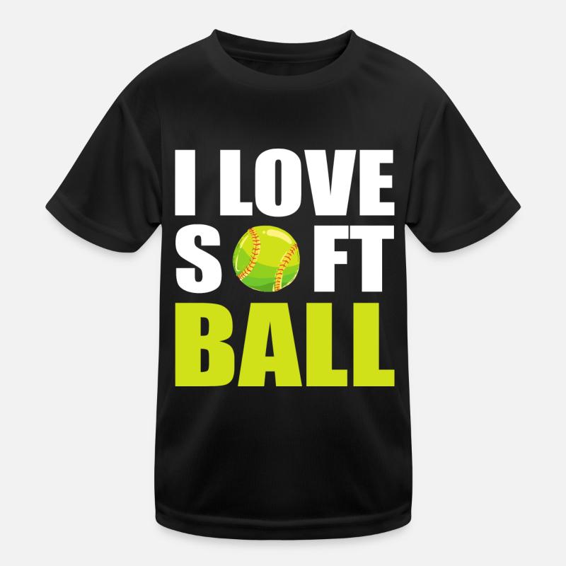 Softball Softball-Spieler Kinder Funktions-T-Shirt