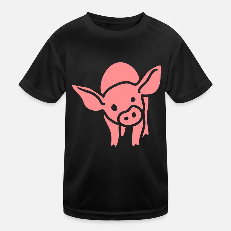 Ferkel Kinder Funktions-T-Shirt