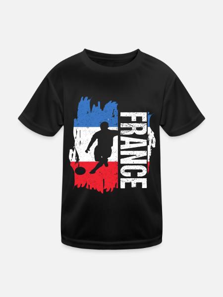France équipe de football cadeau pour footballeur - T-shirt sport Enfant - noir - Devant
