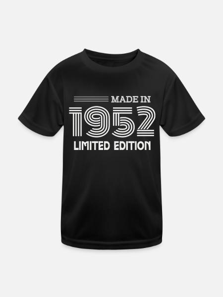 1952 Birthday Gift Idea 1952 - Kids Functional T-Shirt - black - Front