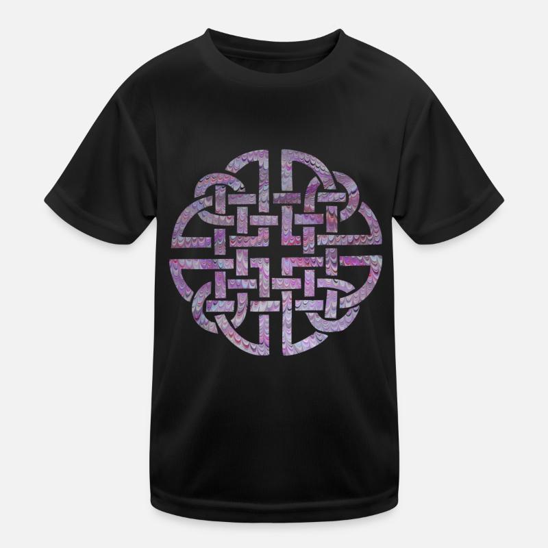 keltischer knoten 8 e 62 - Kinder Funktions-T-Shirt - Schwarz