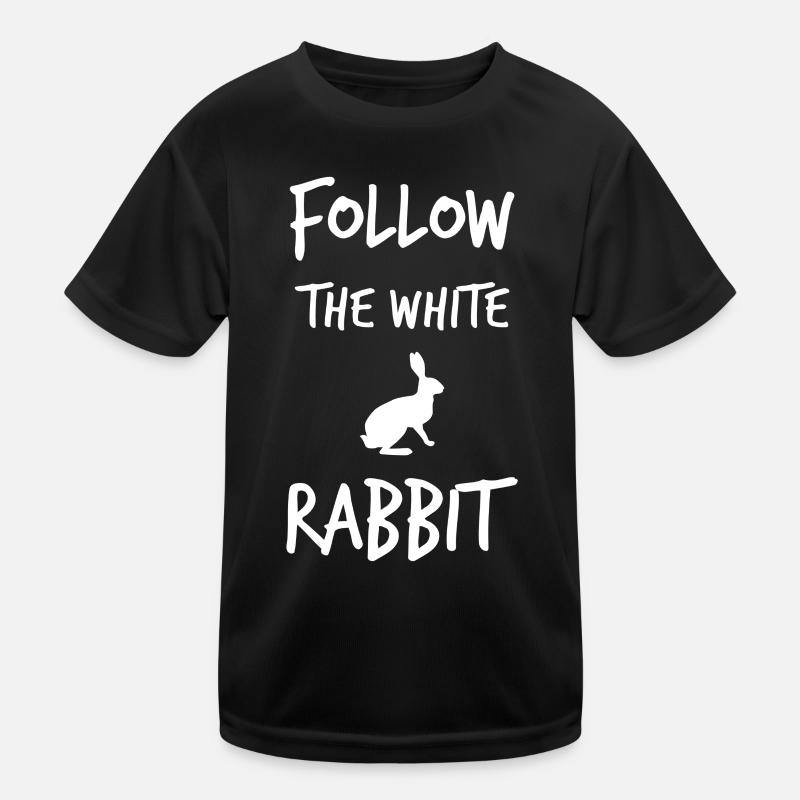 Suivez le lapin blanc T-shirt sport Enfant