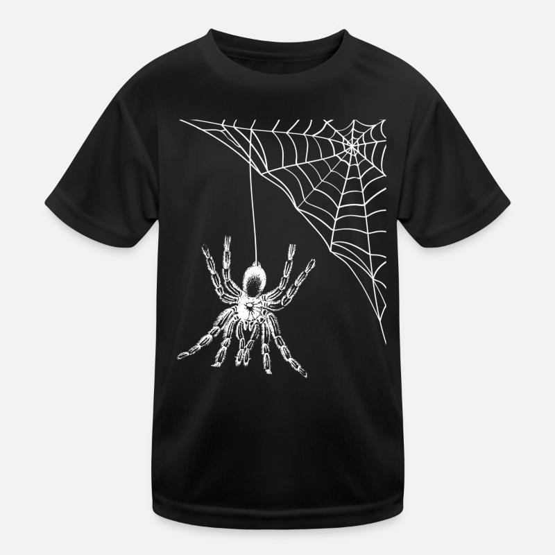 Spinne - Kinder Funktions-T-Shirt - Schwarz