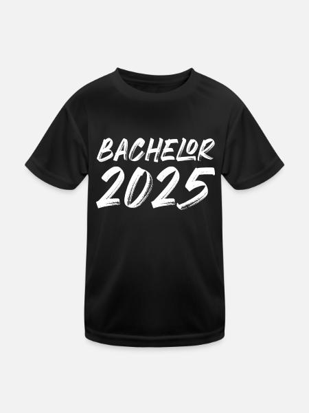 Bachelor 2025 - Kinder Funktions-T-Shirt - Schwarz - Vorne
