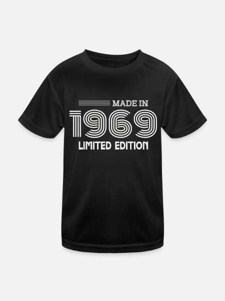 1969 Geburtstagsgeschenkidee 1969 - Kinder Funktions-T-Shirt - Schwarz - Vorne