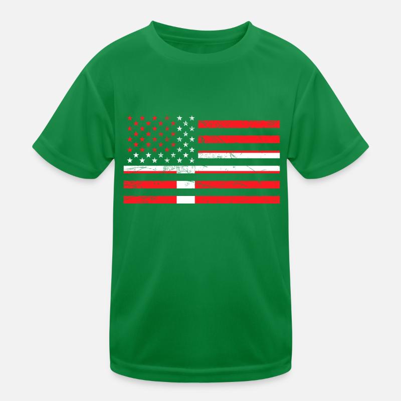 États-Unis Danemark Drapeau T-shirt sport Enfant