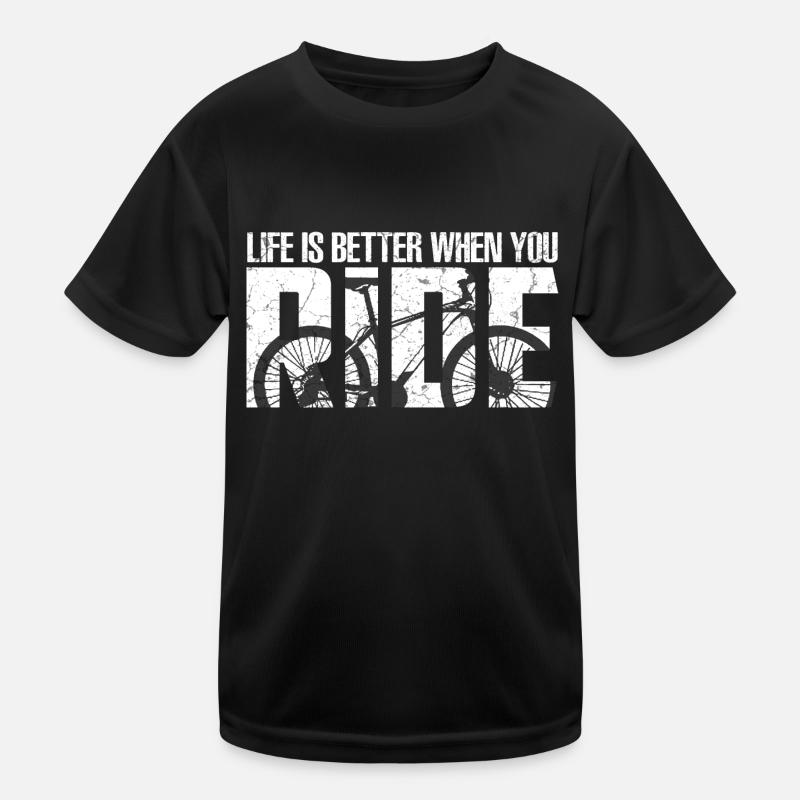 Radfahrer Kinder Funktions-T-Shirt