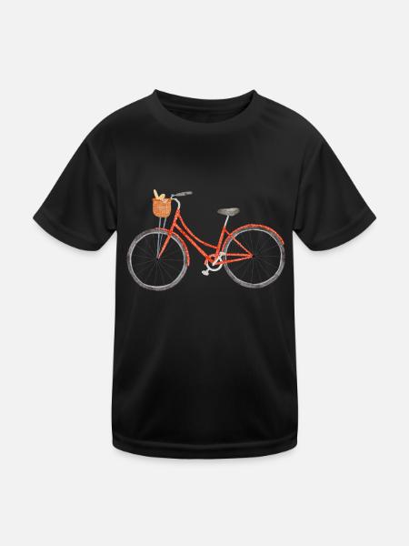 Fahrrad - Kinder Funktions-T-Shirt - Schwarz