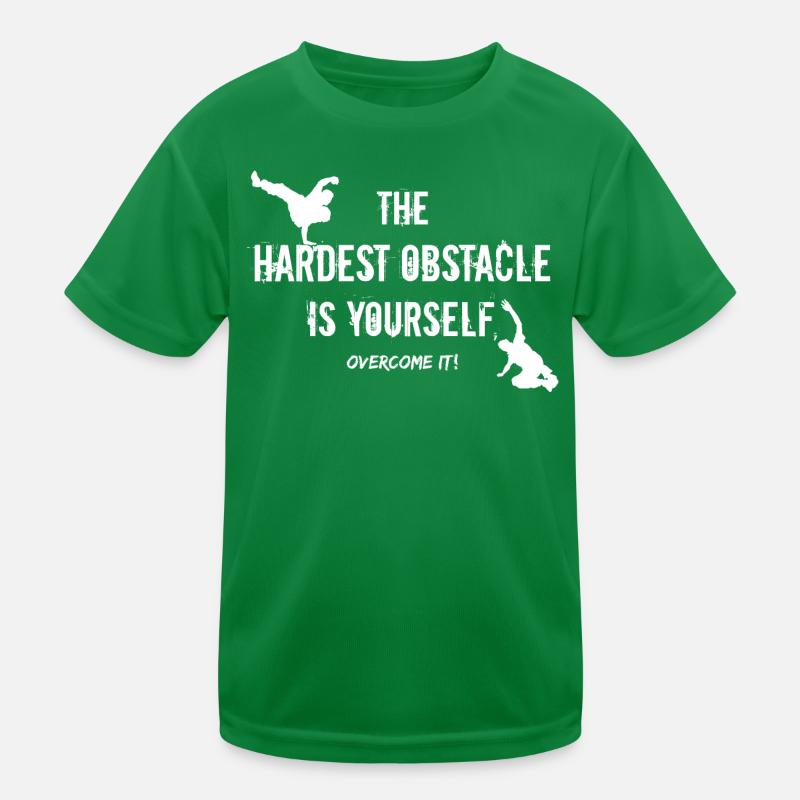 Hardest Obstacle Is Yourself Parkour Course Sort T-shirt sport Enfant
