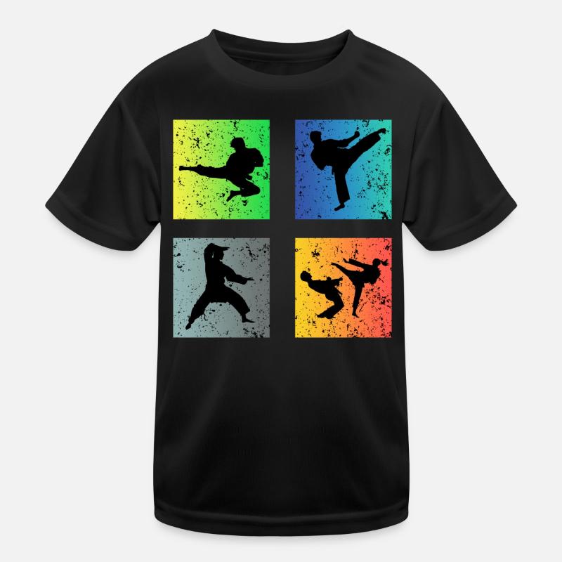 Karate - Kinder Funktions-T-Shirt - Schwarz