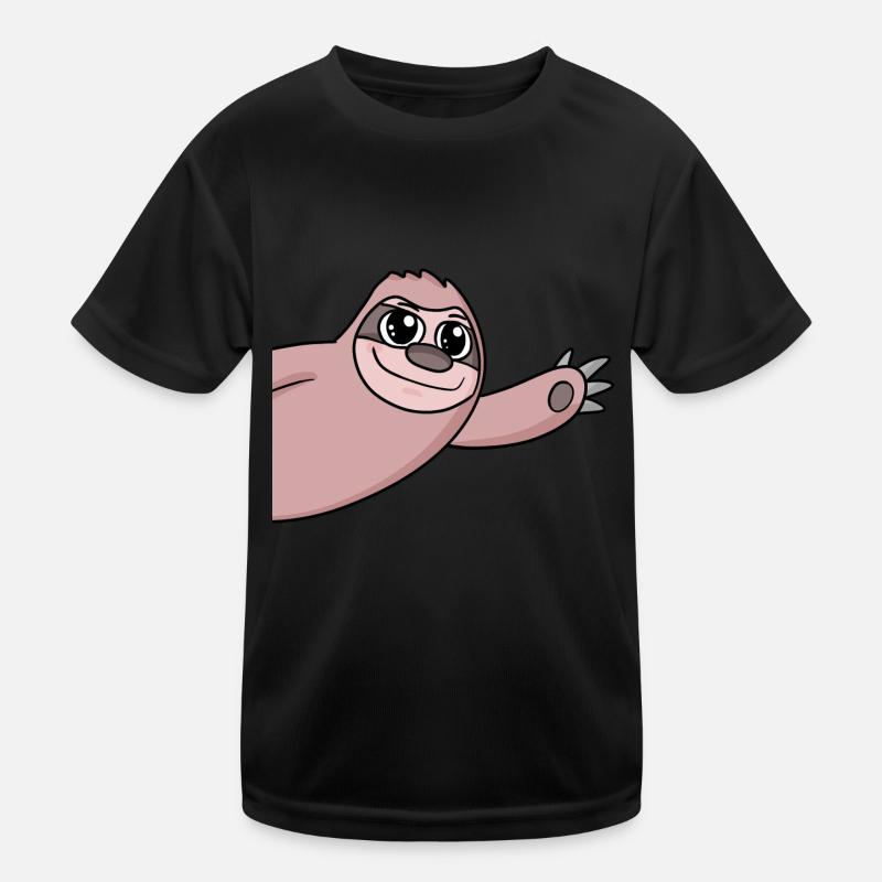 Sloth Greeting Greeting Kids Functional T-Shirt