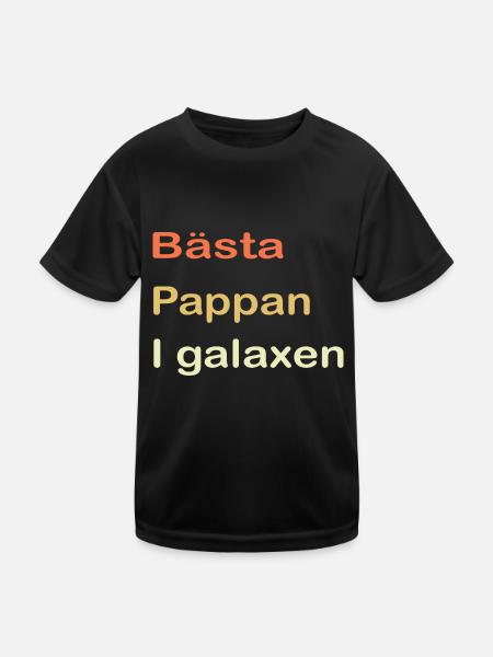 Bester Vater in der Galaxie - Kinder Funktions-T-Shirt - Schwarz - Vorne