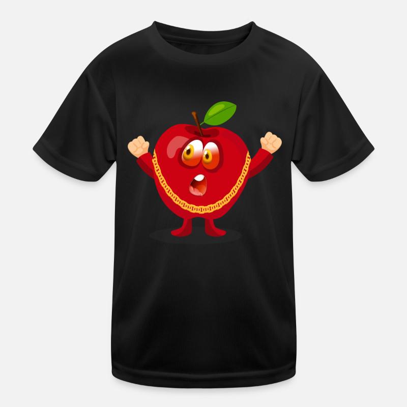 Funny Apple Character Kids Functional T-Shirt