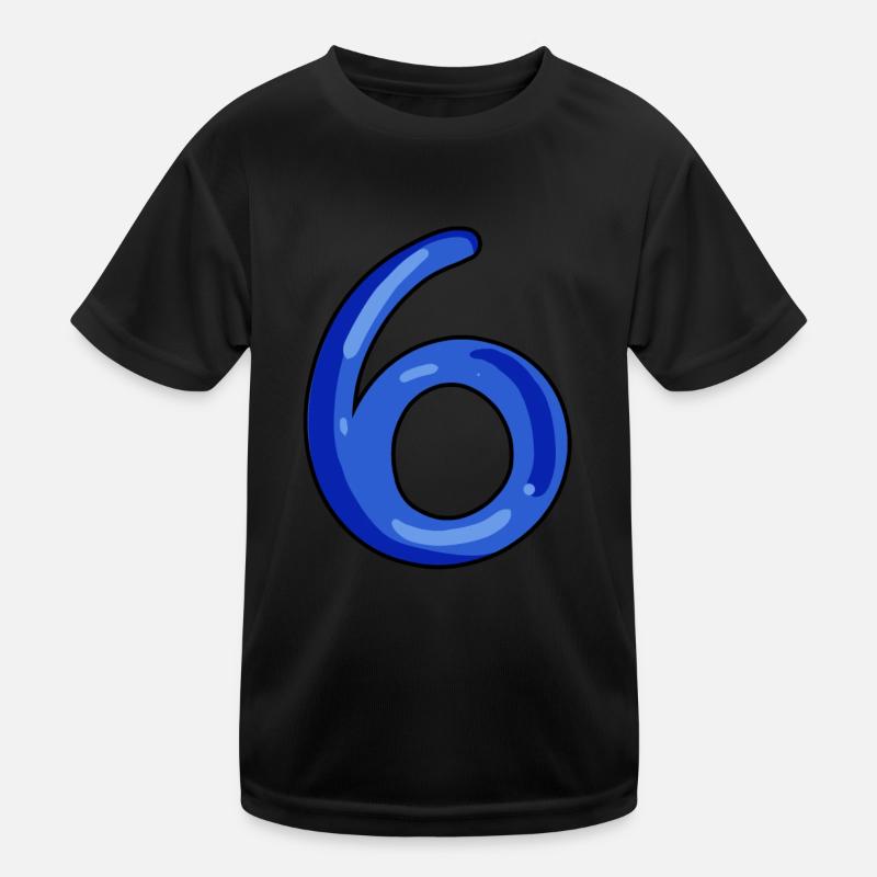 6 - Kinder Funktions-T-Shirt - Schwarz