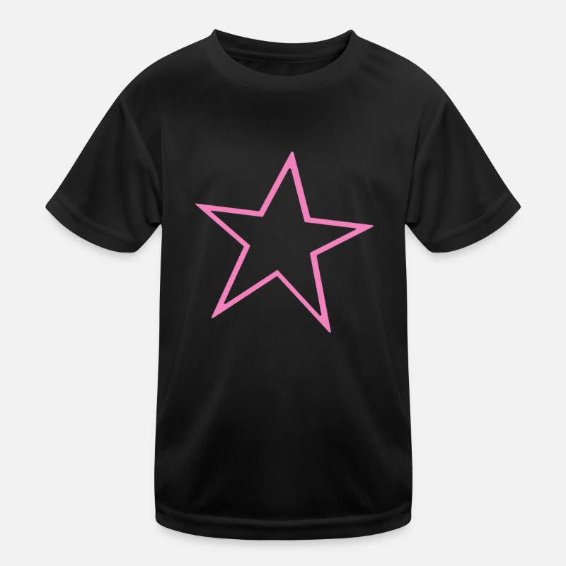 Stern Rosa Kinder Funktions-T-Shirt