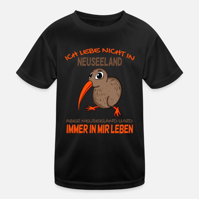 Kiwi Neuseeland Kinder Funktions-T-Shirt
