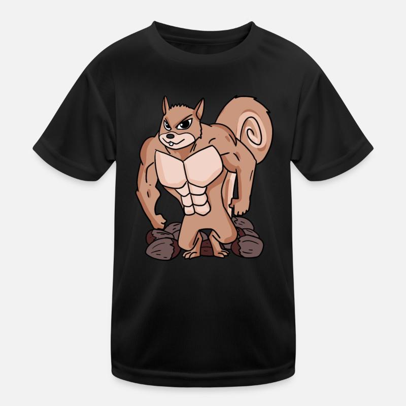 Squirrels with muscles Kids Functional T-Shirt
