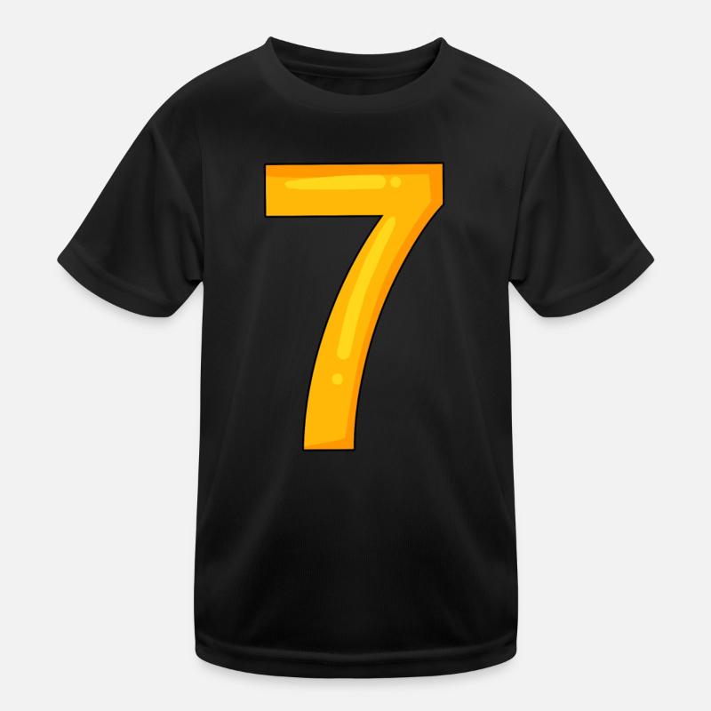 Number 7 - Number 7 - Kids Functional T-Shirt - black
