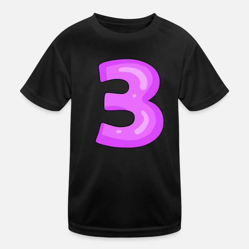 3 violet T-shirt sport Enfant