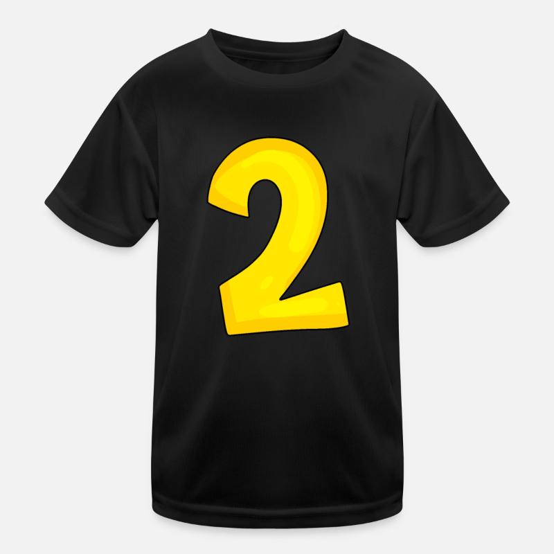 2 gelb Kinder Funktions-T-Shirt