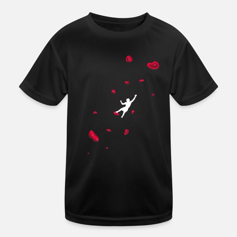Klettern Boulderwand Felskletterer Bouldern Kinder Funktions-T-Shirt