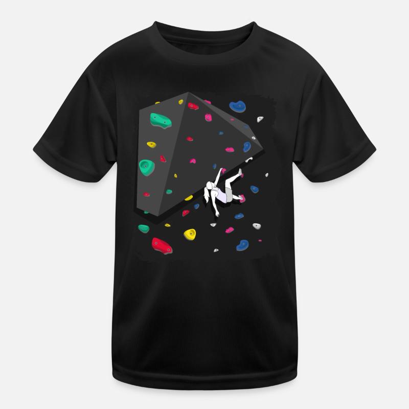 Klettern Boulderwand Felskletterer Bouldern Kinder Funktions-T-Shirt