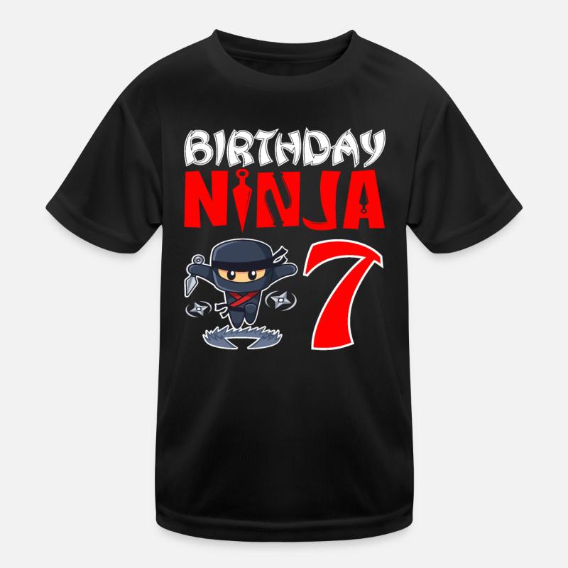 Birthday Ninja For Little Ninjas for their 7th Birthday Kids Functional T-Shirt