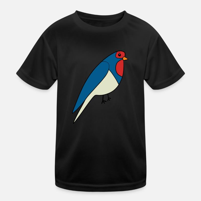 Schwalbe Vogel Kinder Funktions-T-Shirt