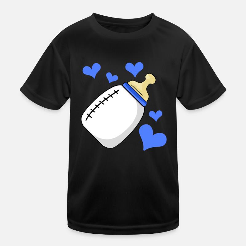 Milchflasche Junge Schwanger Geburt Kinder Funktions-T-Shirt