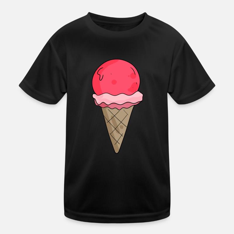 Eis - Kinder Funktions-T-Shirt - Schwarz