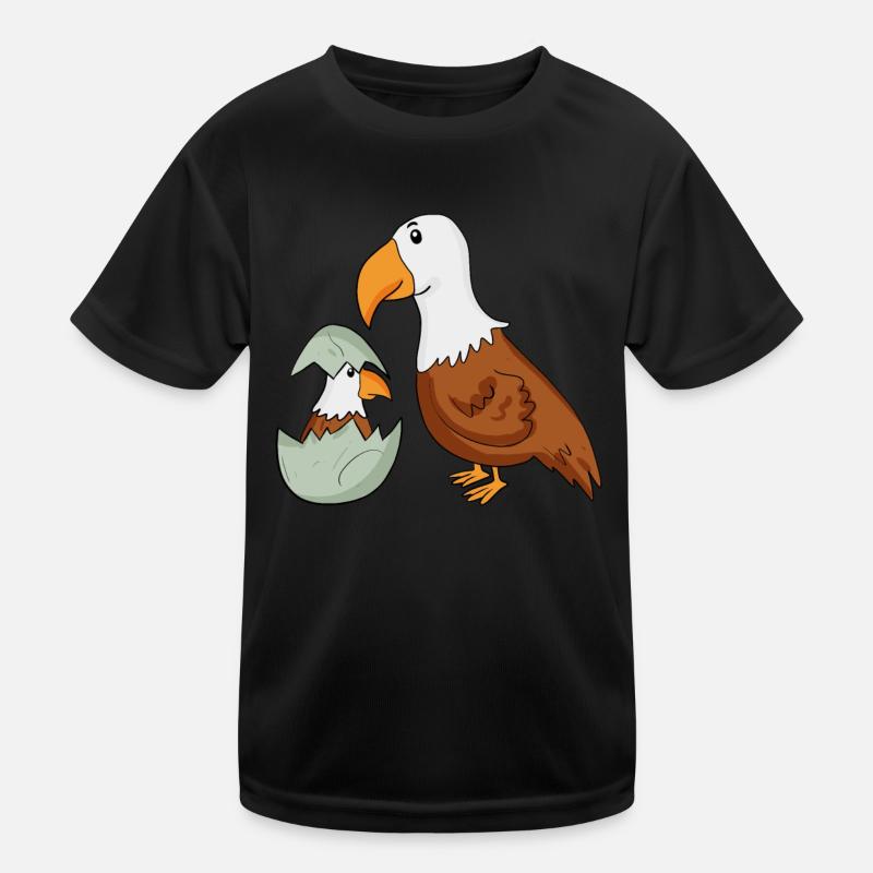 Eagle with Baby Eagle Kids Functional T-Shirt