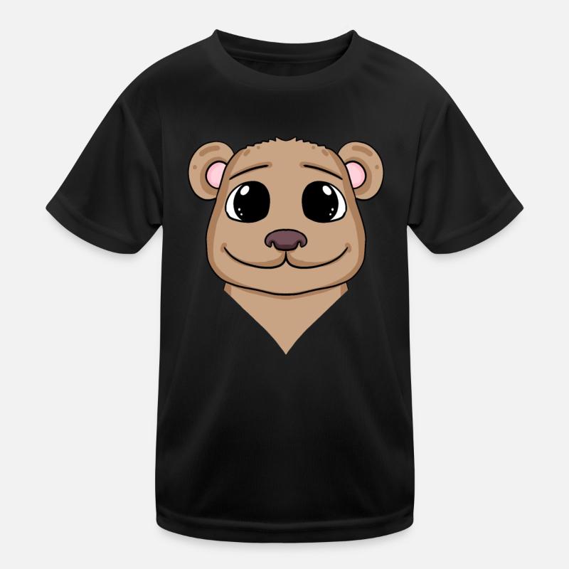 Brown Bear Cute Kids Functional T-Shirt