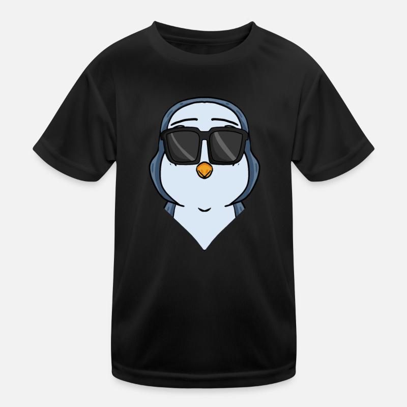 Cooler Pinguin mit Sonnenbrille Cool Kinder Funktions-T-Shirt