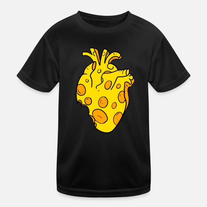 Käse Herz Kinder Funktions-T-Shirt