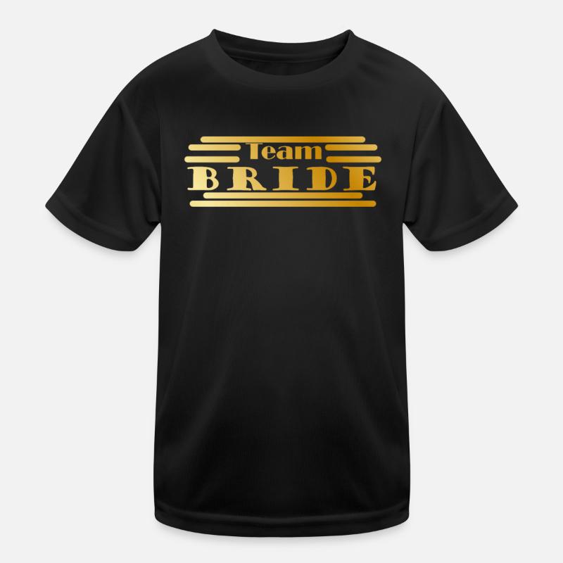 Team Braut in Gold Kinder Funktions-T-Shirt