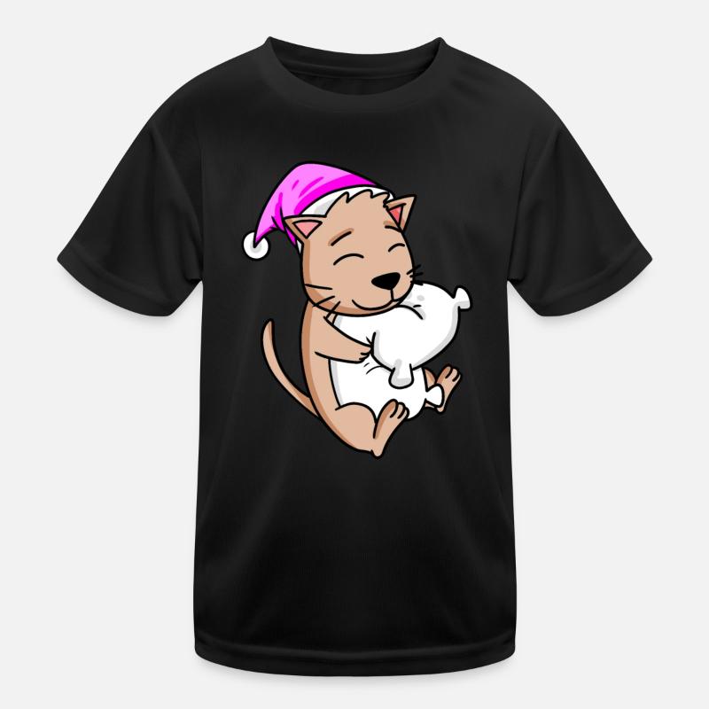 Chat avec oreiller T-shirt sport Enfant