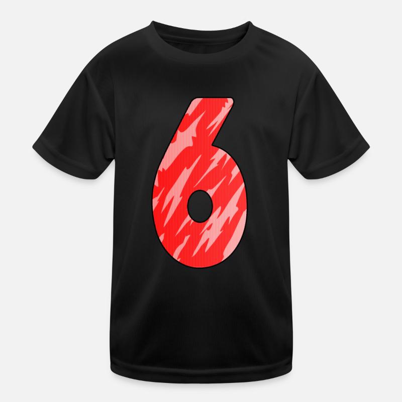 Nummer 6 - 6 Jahre Kinder Funktions-T-Shirt