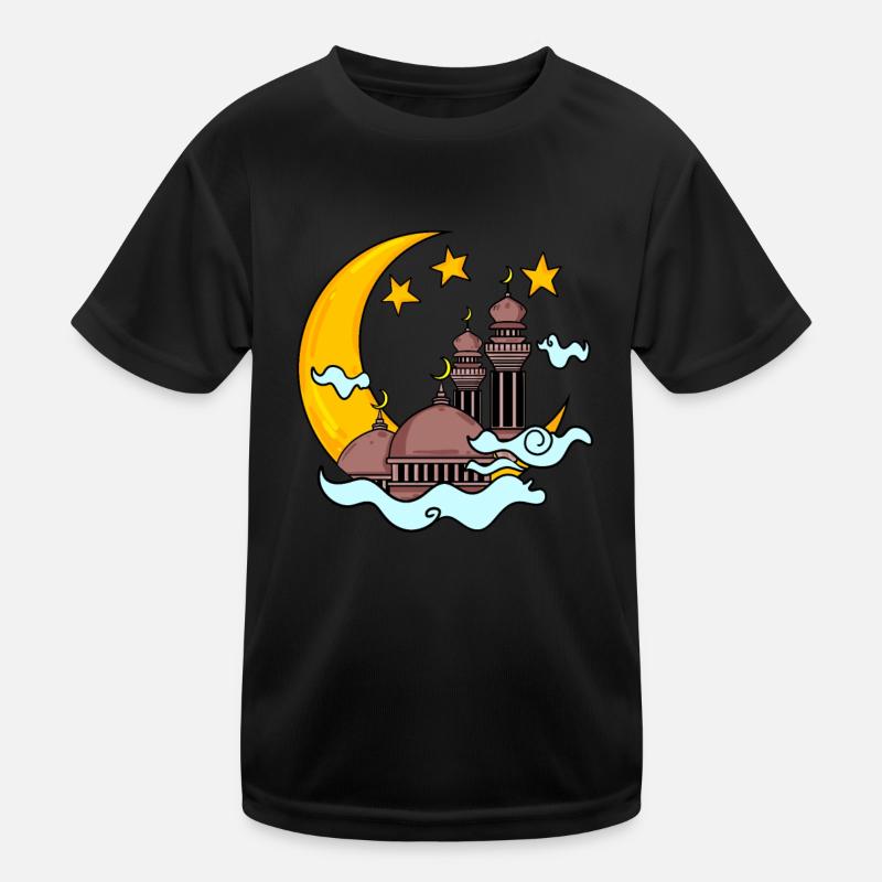 Moschee mit Halbmond Kinder Funktions-T-Shirt