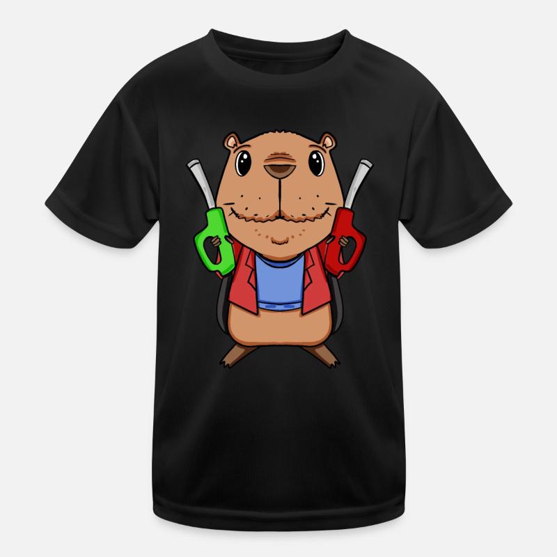 Préposé à la station-service de la station-service Capybara T-shirt sport Enfant