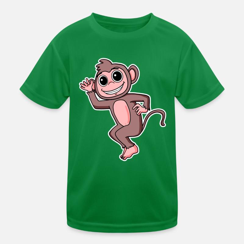 Affe Motiv Tier Kinder Funktions-T-Shirt