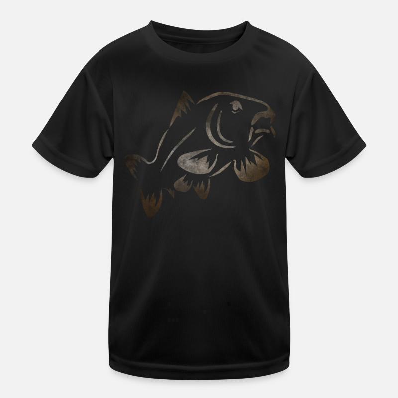 Carp drawing Kids Functional T-Shirt